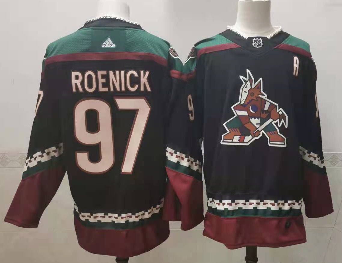 Men Arizona Coyotes #97 Roenick Black Authentic Stitched 2022 Adidas NHL Jersey